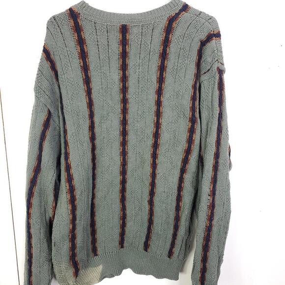 Lobo Pendleton Sweater Mens L USA Made Vintage Grandpa Chunky Striped 80s - Picture 7 of 7